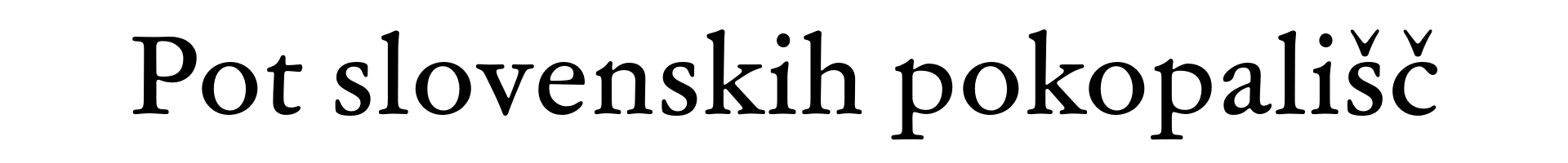 Pot slovenskih pokopališč logo